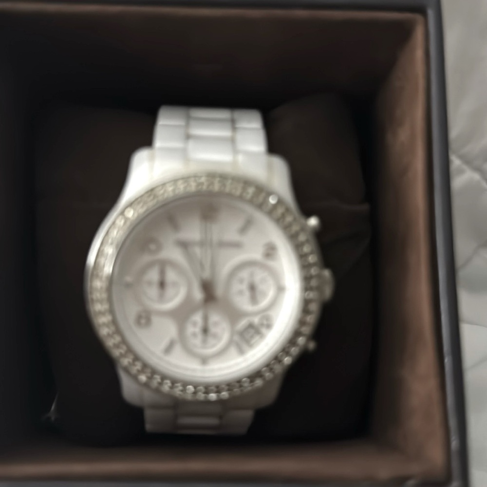 Michael Kors white ceramic watch
